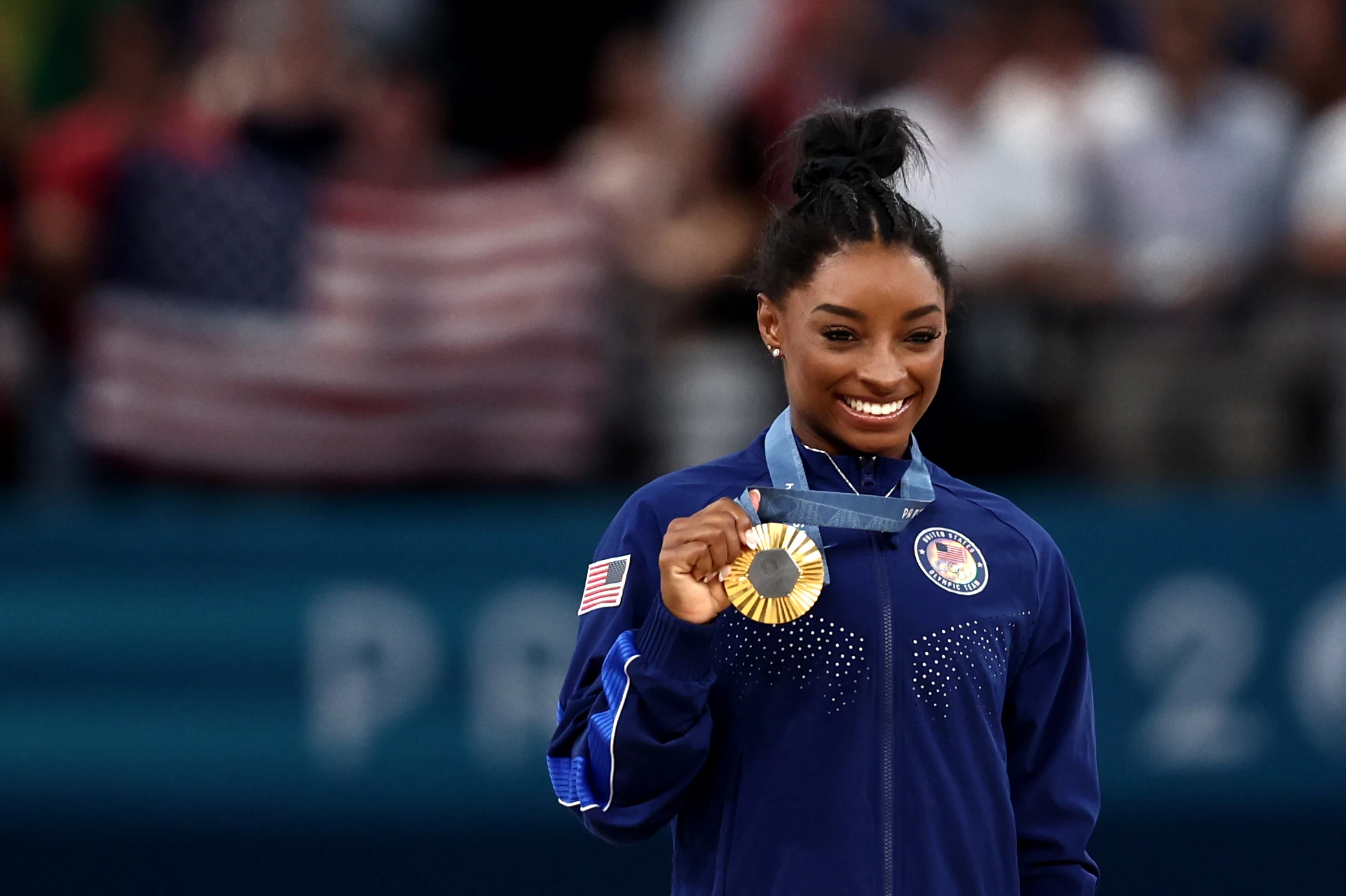 Сімона Байлз на Олімпіаді в Парижі у 2024 році. Photo: Getty Images10