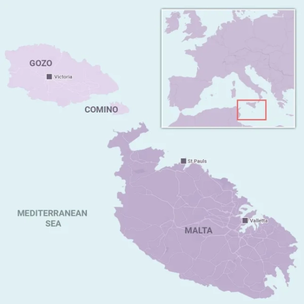 METRO GRAPHICS Гозо, Мальта Карта розташування