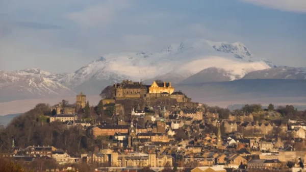 Місто Стерлінг, Центральна Шотландія, зимового дня.
