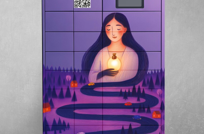 Естетика всюди: Мейкап, б’юті-магазин, прикрашає місто, роблячи з поштоматів витвори мистецтва.