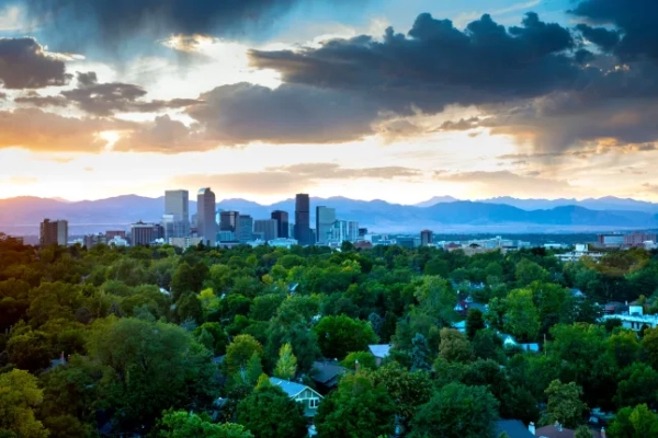 Горизонт Денвера, райони, передній хребет, Скелясті гори, Колорадо