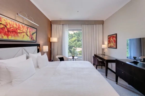 Цей європейський готель має спа-центр у хмарочосі з видом на річку, який коштує всього 30 фунтів стерлінгів. 9