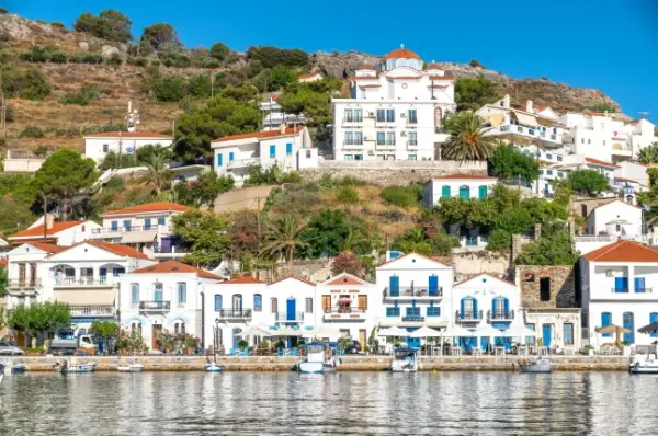 This is a photo of Evdilos village on Ikaria island, Greece