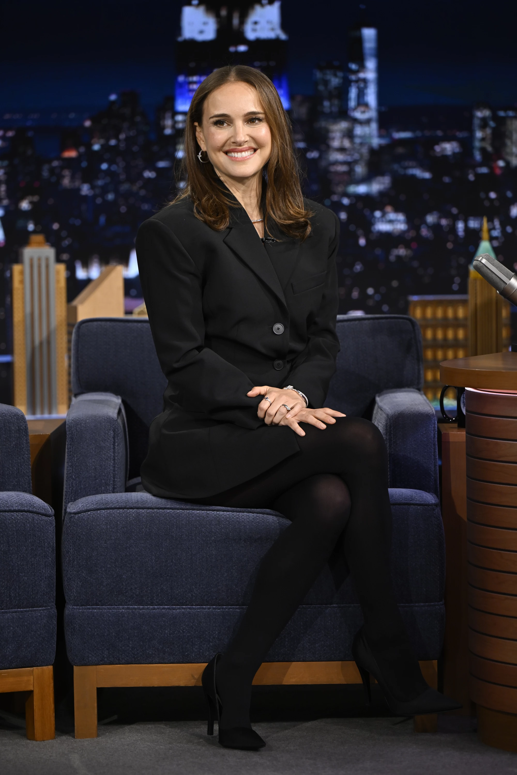 Наталі Портман під час інтерв'ю в шоу The Tonight Show Starring Jimmy Fallon, 21 січня 2026 року0