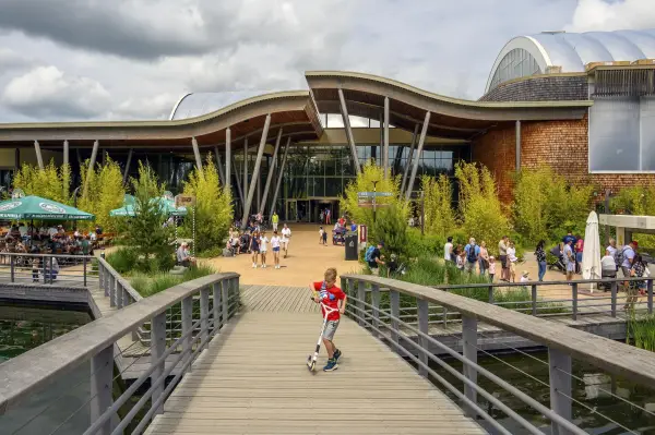Головний вхід, Center Parcs, курорт біля Лойткірха, Альгой, Баден-Вюртемберг, Німеччина