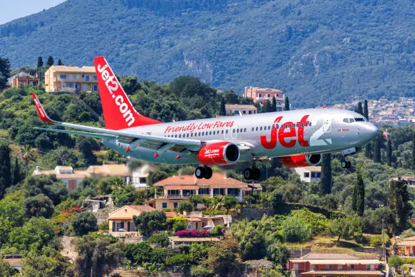 Ryanair: впровадження EES – це "катастрофа", побоюються довгих черг 6 Corfu, Greece - June 8, 2024: Jet2 Boeing 737-800 airplane at Corfu Airport in Greece.; Shutterstock ID 2566131471; purchase_order: -; job: -; client: -; other: