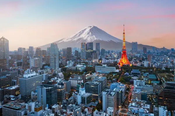 Mt. Fuji and Tokyo skyline