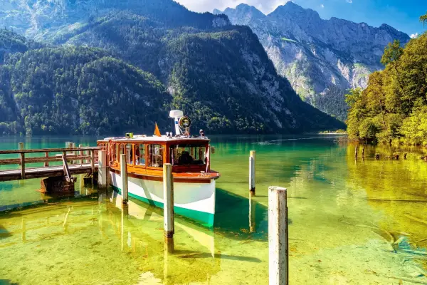 On the K?nigssee Lake at the Berchtesgaden alps in Bavaria, Germany; Shutterstock ID 2475314315; purchase_order: -; job: -; client: -; other: