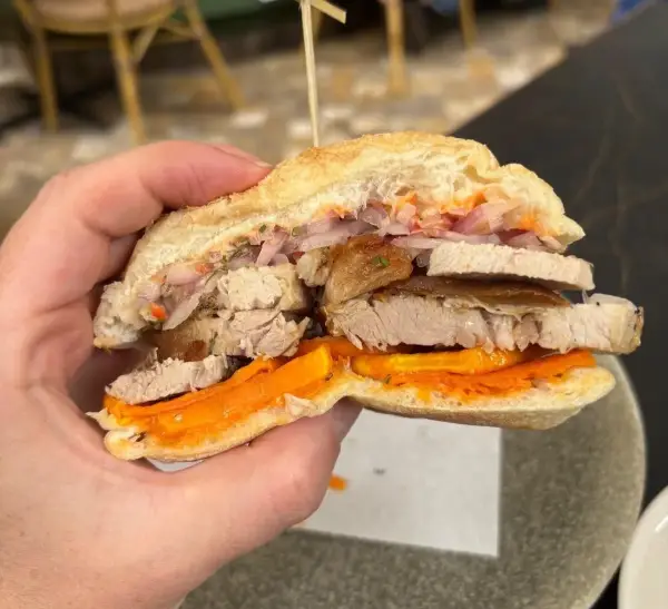 The sensational sadwich cost the equivalent of £6 (Picture: Adam Miller)