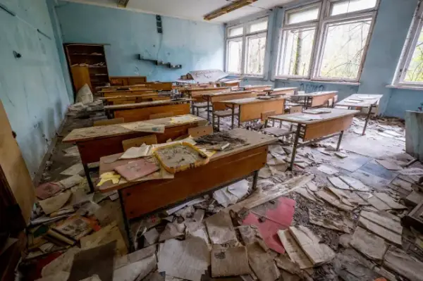 Chernobyl zone. Nuclear danger. Ghost City Prypiat. Lost place. Ukraine. CCCP.; Shutterstock ID 1152690278; purchase_order: -; job: -; client: -; other: